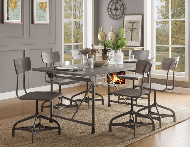 TRENT Industrial Oak Dining or Side Chair (Set of 2)