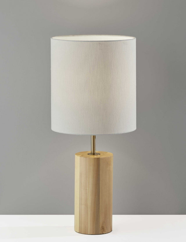 CYNDI Table Lamp in Poplar Wood (Natural Finish) - WOODEN SOUL