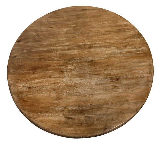 DAHLIA Mango Wood 60" Round Pedestal Dining Table - WOODEN SOUL