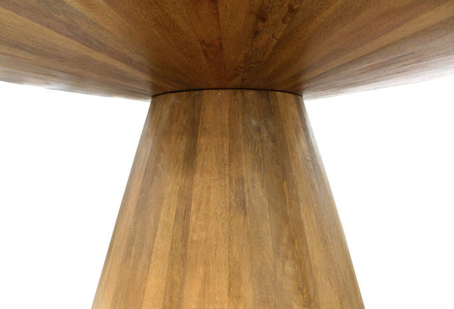 DAHLIA Mango Wood 60" Round Pedestal Dining Table - WOODEN SOUL