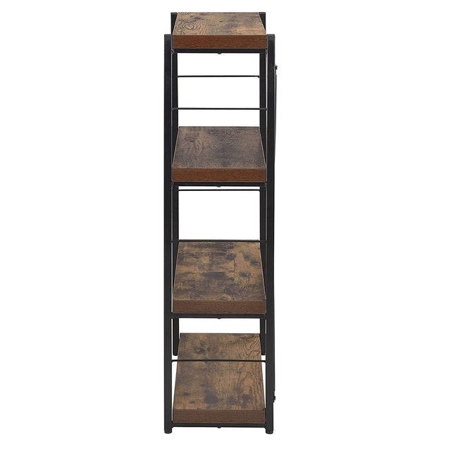 QUINCY Industrial Bookcase in Weathered Oak - WOODEN SOUL