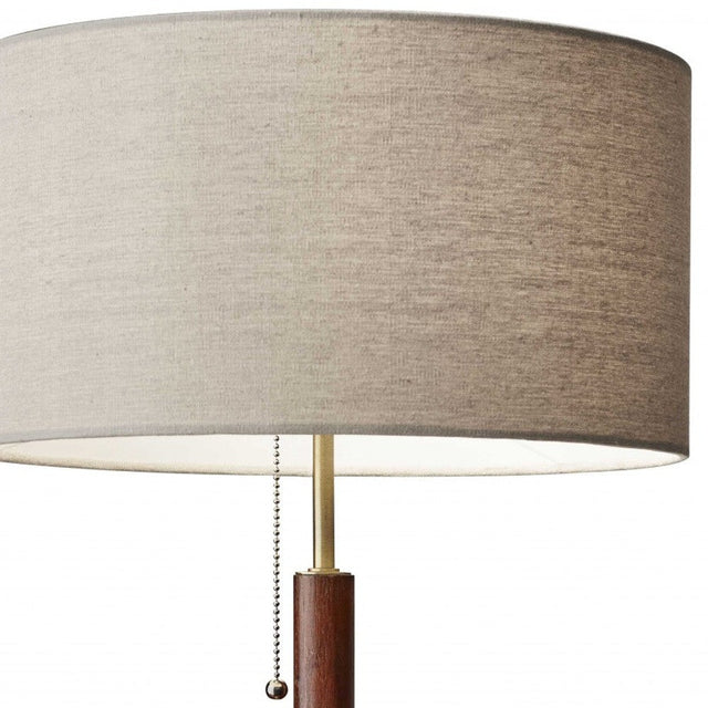 VINCENT Table Lamp in Antique Brass and Walnut - WOODEN SOUL