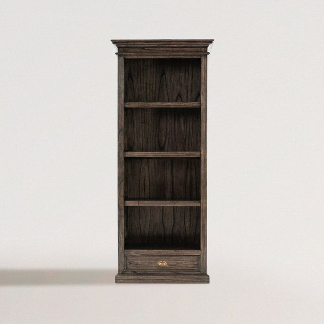 SUZANNE Bookcase in Black Washed Mindi Wood