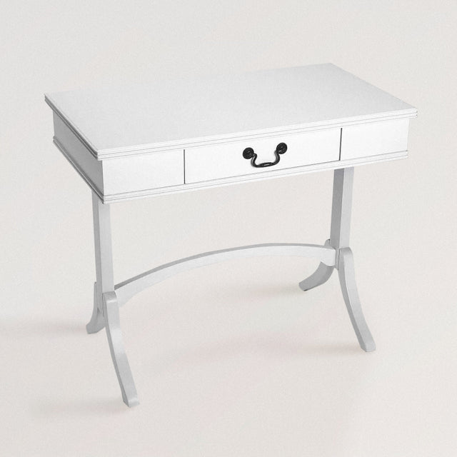 BELLA Artisan Writing Desk in White Acacia and Pine - WOODEN SOUL