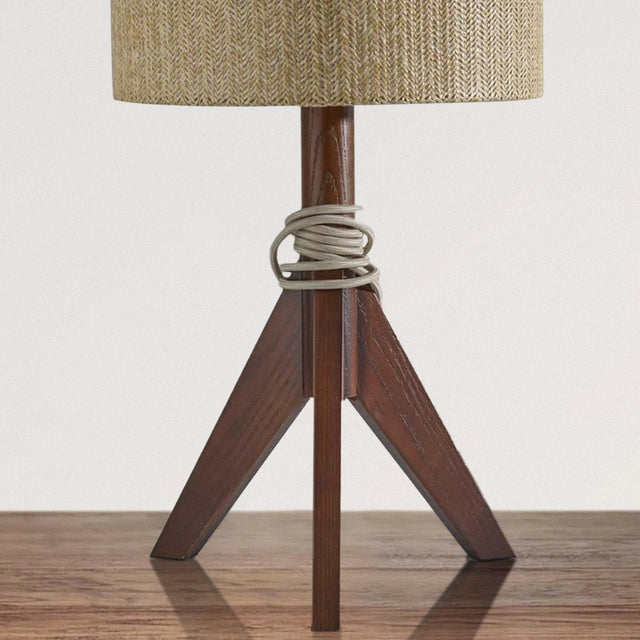 CHARLYN Table Lamp in Walnut Rubberwood - WOODEN SOUL