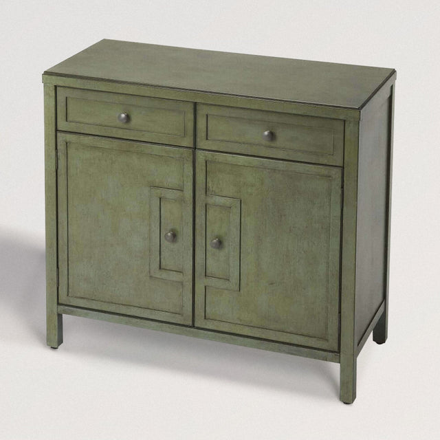 Console Cabinet in Zen Green Bayur Wood - Wooden Soul