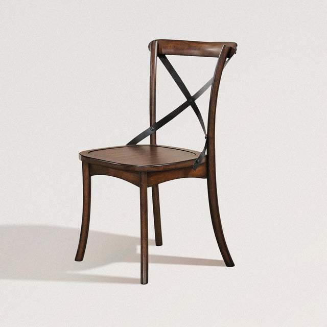 Dining or Side Chair in Oak Veneer (Set of 2) - Wooden Soul