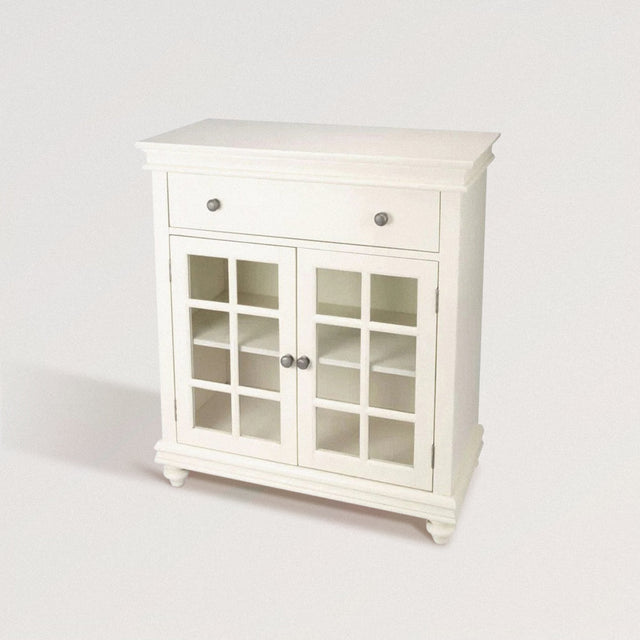 DOLLY Chest Cabinet in White Painted Mango Wood - WOODEN SOUL