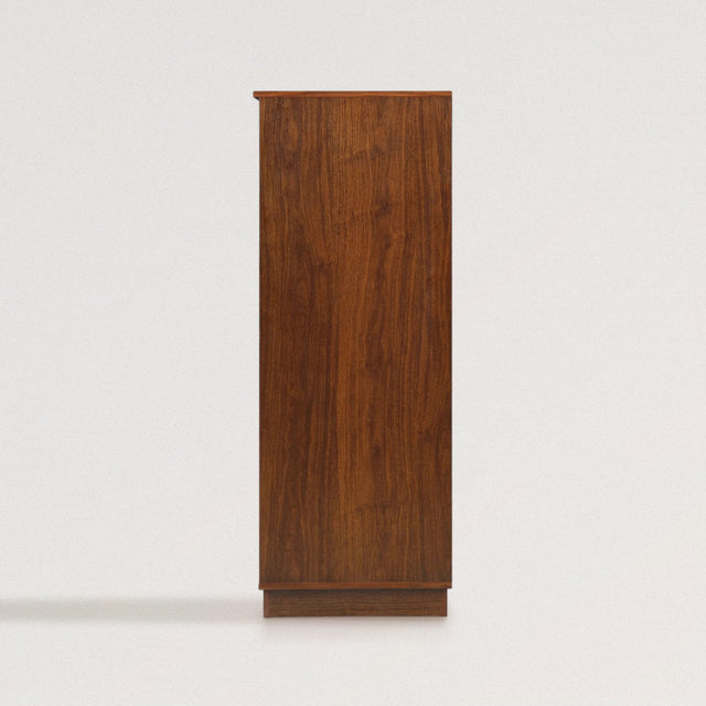 EARLE Wine Cabinet In Walnut Finish - WOODEN SOUL