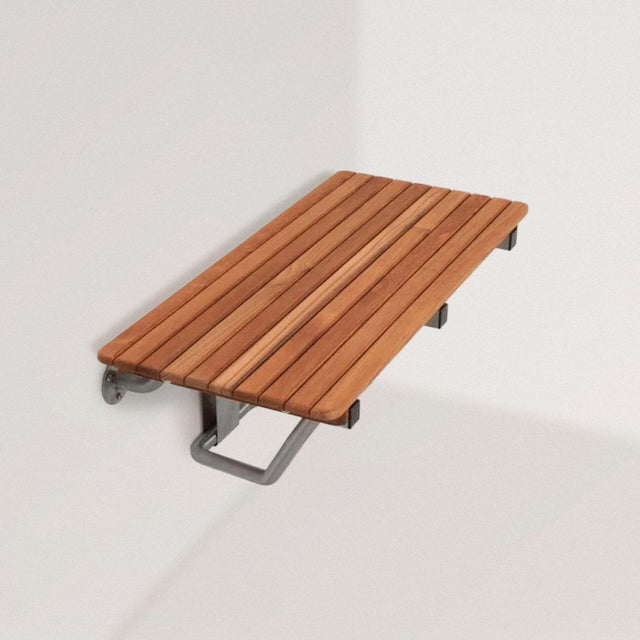 FRANZ Wall-Mounted Teak Shower Bench (28") - WOODEN SOUL