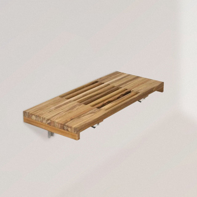 FRANZ Wall-Mounted Teak Shower Bench (30") - WOODEN SOUL