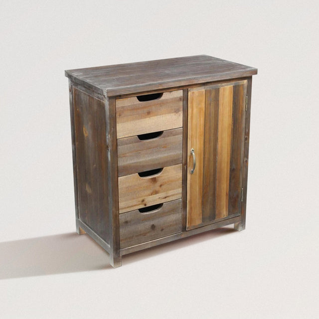GILMOUR Storage Cabinet in Multicolored Solid Fir Wood - WOODEN SOUL