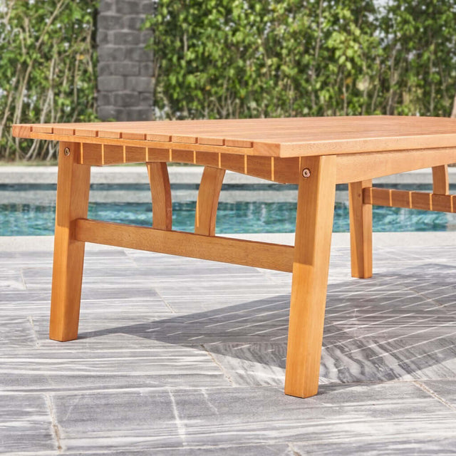 Outdoor Coffee Table in Eucalyptus Wood Side - Wooden Soul