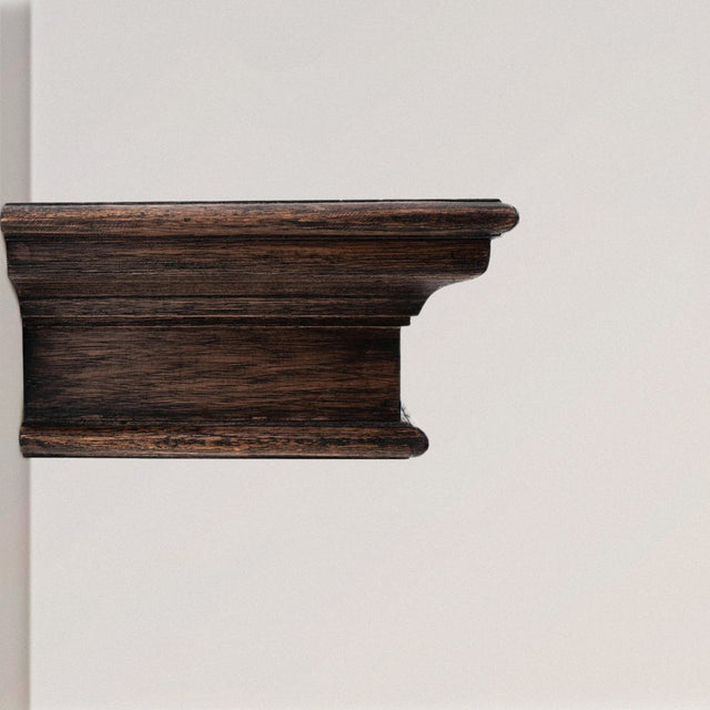 RICHARD Wood Wall Shelf with Crown Moulding (24") - WOODEN SOUL