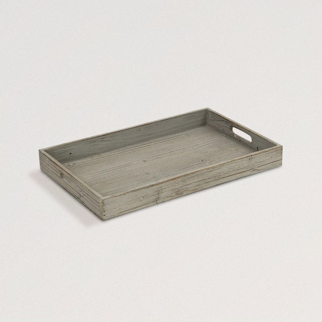 RICHIE Wooden Tray in Solid Fir Wood (Gray) - WOODEN SOUL