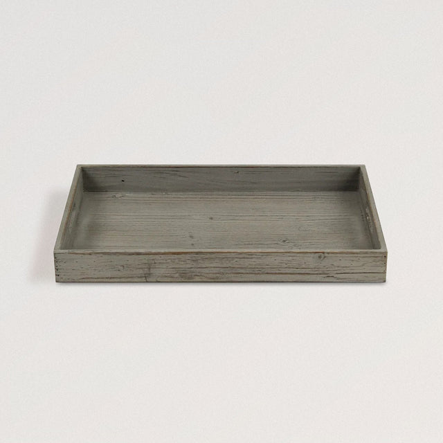 RICHIE Wooden Tray in Solid Fir Wood (Gray) - WOODEN SOUL