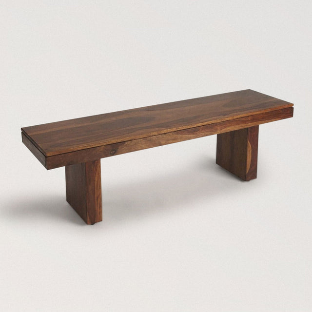 Solid Wood Bench in Indian Rosewood - Wooden Soul