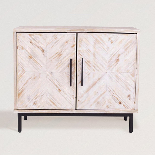 Storage Cabinet in Blonde Reclaimed Wood - Wooden Soul