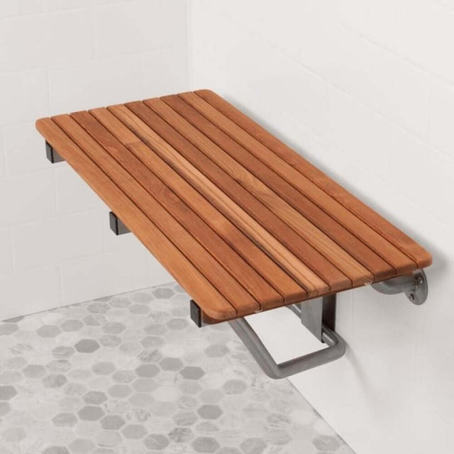 WOODEN SOUL Island Resort Teak Shower Bench (28") - Wooden Soul